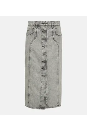 Marant Etoile Vandy denim midi skirt