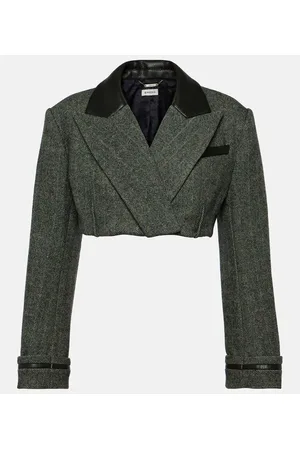 Simkhai Clare cropped wool-blend blazer