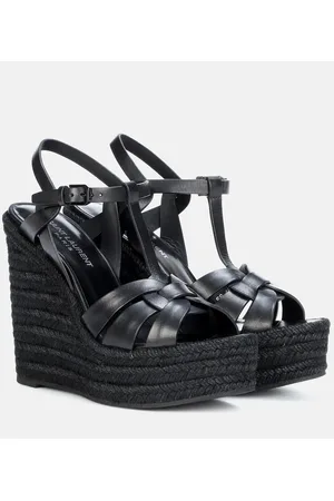 Saint Laurent Tribute 130 leather espadrilles