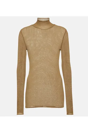 LEMAIRE Ribbed-knit silk top