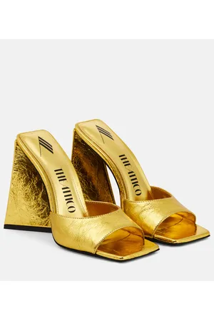 The Attico Devon laminated leather mules