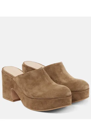 Gianvito Rossi Lyss suede platform mules