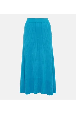 CO Ribbed-knit silk blend skirt