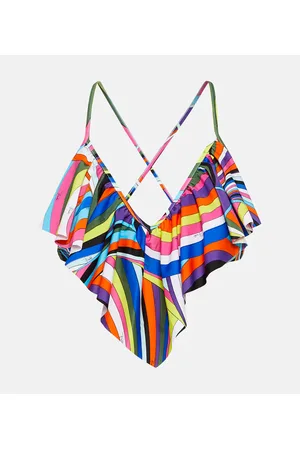 Puccini Iride ruffled bikini top