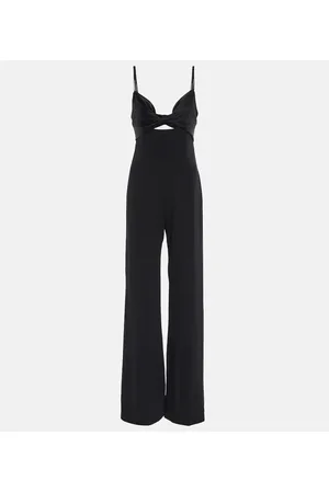 GALVAN Prism satin-trimmed crÃªpe jumpsuit