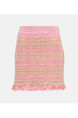 LOVESHACKFANCY Balsam tweed miniskirt