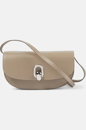 SAVETTE Tondo Crescent leather shoulder bag