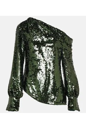 Simkhai Alice sequined one-shoulder top
