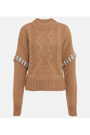 Bogner Cable-knit alpaca wool and wool sweater