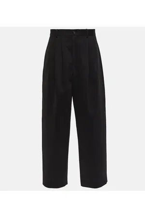 The Row Rufos cotton and wool wide-leg pants
