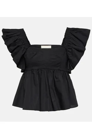 ULLA JOHNSON Romi cotton poplin top