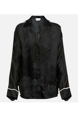 OFF-WHITE Floral jacquard pajama top