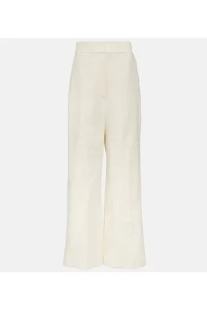 Khaite Banton low-rise cotton wide-leg pants