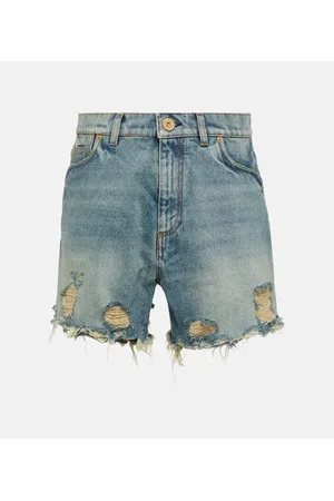 Balmain Distressed denim shorts