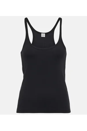 Totême Cotton-blend racerback tank top