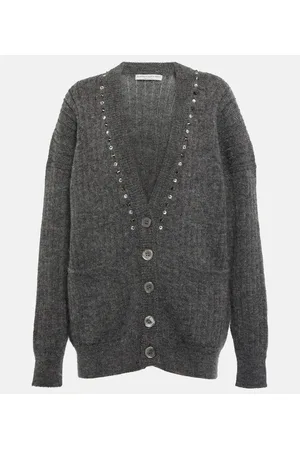 Alessandra Rich Embellished wool-blend cardigan