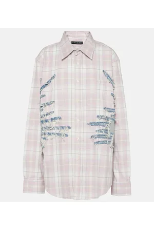 Y / PROJECT Whisker checked flannel shirt