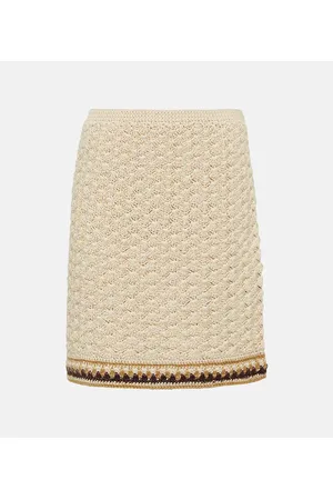 Tory Burch Crochet cotton-blend miniskirt
