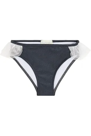 Suncracy Saladeta tulle-trimmed bikini bottoms