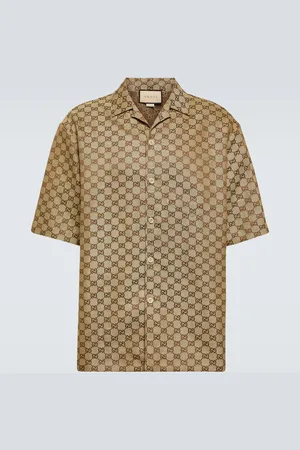 Gucci GG jacquard linen-blend shirt