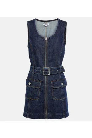RE/DONE Belted denim minidress