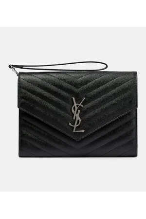 Saint Laurent Cassandre leather clutch