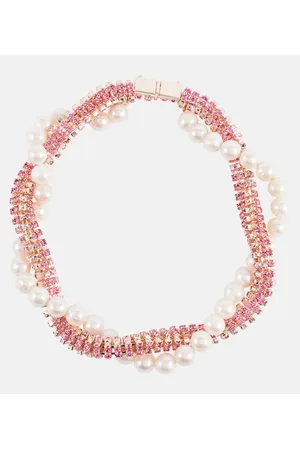 MAGDA BUTRYM Crystal and pearl-embellished necklace