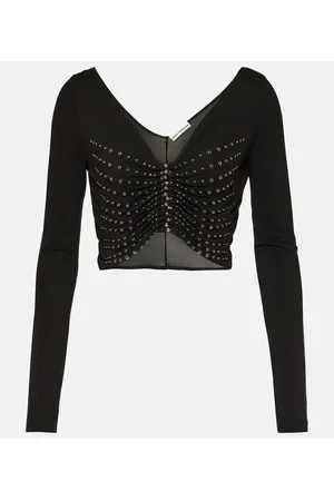 Paco rabanne Embellished crop top