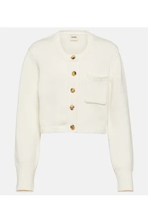 Khaite Lavan cropped cashmere cardigan