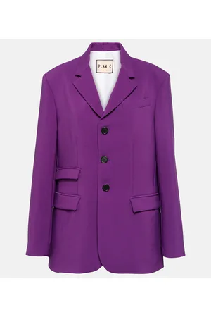 Plan C Single-breasted cady blazer