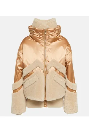 Bogner Milia shearling-paneled down ski jacket