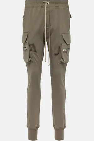 Rick Owens High-rise cotton skinny cargo pants