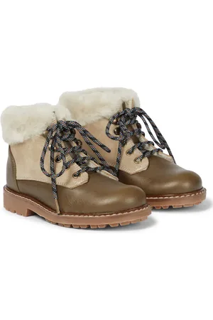 BONPOINT Henry faux fur-trimmed boots