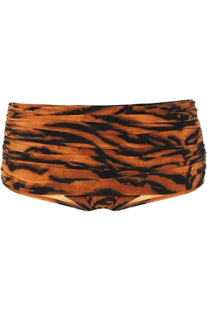 Norma Kamali Bill tiger-print bikini bottoms