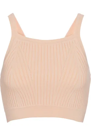 LIVE THE PROCESS Ribbed-knit crop top