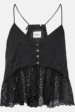 Marant Etoile Sogane embroidered peplum top