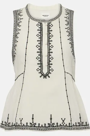 Marant Etoile Pagos embroidered cotton top