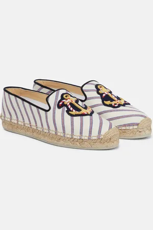 Christian Louboutin Loudmer Donna striped canvas espadrilles