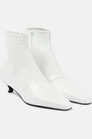 Totême The Croco Slim leather ankle boots