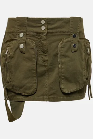 BLUMARINE Cotton twill miniskirt