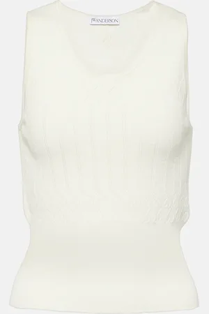 J.W.Anderson Pointelle cotton-blend tank top