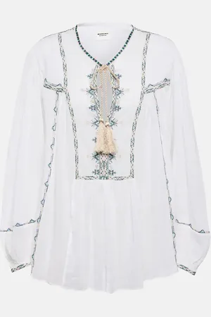 Marant Etoile Silekiage embroidered cotton top