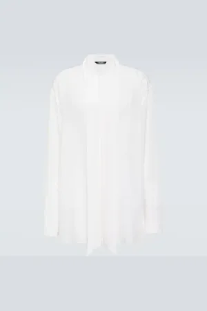 Dolce & Gabbana Oversized silk crÃªpe de chine shirt