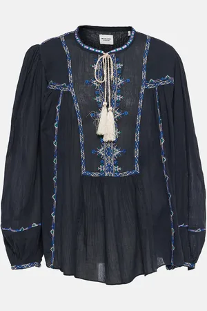 Marant Etoile Silekia embroidered cotton blouse