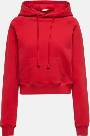 The Row Timmi cropped cotton-blend jersey hoodie