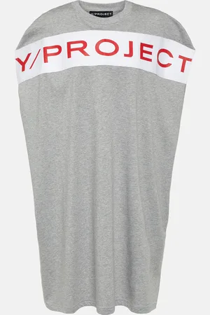 Y / PROJECT Logo cotton jersey minidress