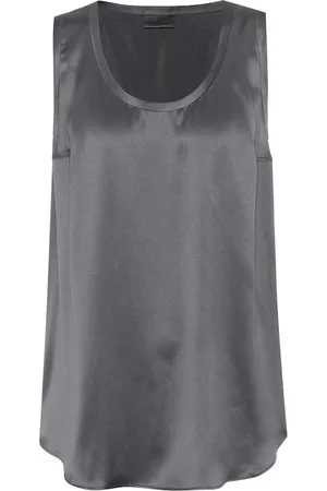 Brunello Cucinelli Stretch silk-satin tank top