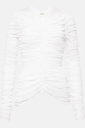 Khaite Haven ruched silk-blend top