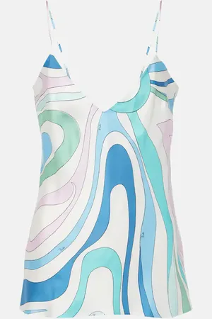 Puccini Marmo silk twill camisole
