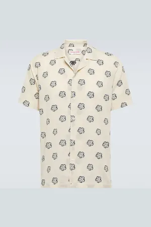 Orlebar Brown Marne cotton-blend jacquard bowling shirt